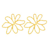 Vintage Punk Metal Flower Earrings for Women