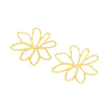 Vintage Punk Metal Flower Earrings for Women