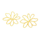 Vintage Punk Metal Flower Earrings for Women