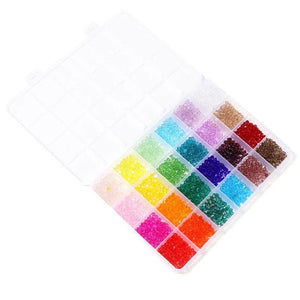 Faceted Glass Crystal Beads Set for Jewelry Making 24 Colors