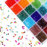 Faceted Glass Crystal Beads Set for Jewelry Making 24 Colors
