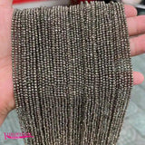 Pyrite Stone Loose Beads 2-4mm Faceted Round DIY Jewelry Making