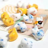 15x21mm Ceramic Lucky Cat Beads for Jewelry Making