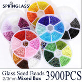 Glass Seed Bead Set 12/0 Small Bead Box DIY Craft