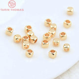 20PCS 24K Plated Brass Square Spacer Beads High Diy Jewelry Accessories