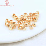 20PCS 24K Plated Brass Square Spacer Beads High Diy Jewelry Accessories