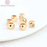 20PCS 24K Plated Brass Square Spacer Beads High Diy Jewelry Accessories