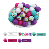 20PCS 15mm Daisy Silicone Beads Baby Teething BPA DIY Sensory Chewing Toys