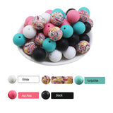 20PCS 15mm Daisy Silicone Beads Baby Teething BPA DIY Sensory Chewing Toys