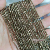 Faceted Pyrite Round Beads 2mm/3mm/4mm for Jewelry Making