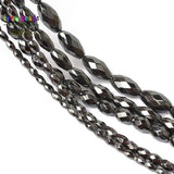 Faceted Hematite Rice Beads 15'' 3x5/4x6/6x9/6x12/8x16mm