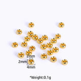 18K Plated Roundel Spacer Beads Brass Metal Loose Beads Separators DIY Bracelet