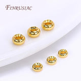 18K Plated Roundel Spacer Beads Brass Metal Loose Beads Separators DIY Bracelet