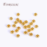 18K Plated Roundel Spacer Beads Brass Metal Loose Beads Separators DIY Bracelet