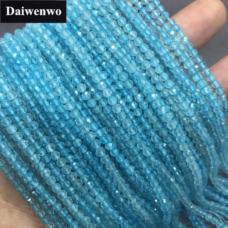 2mm Topaz Small Beads Natural Loose Stone Faceted Cut DIY Gem