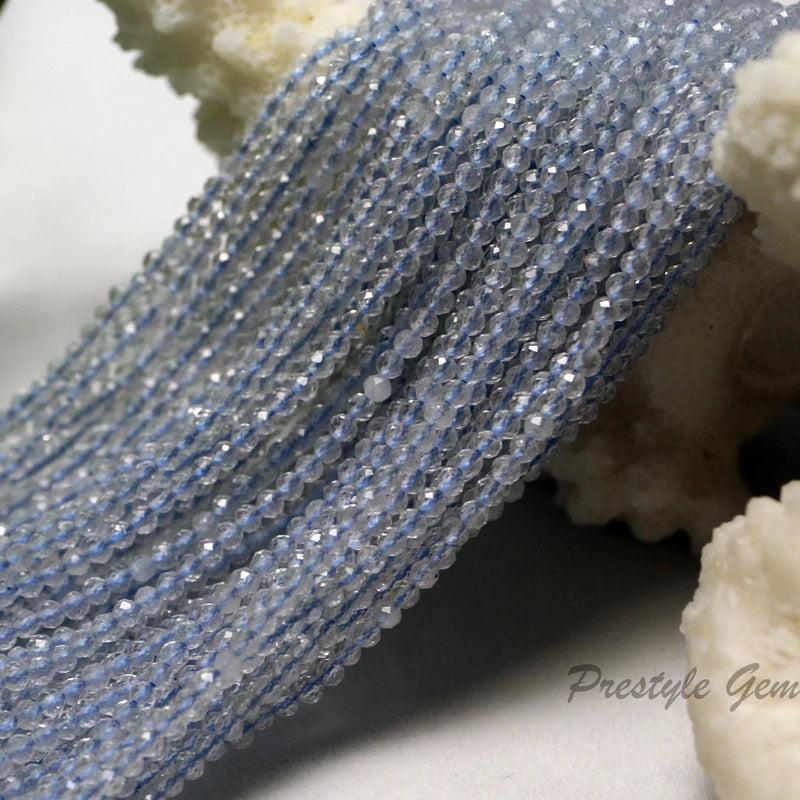 Meihan Natural Topaz 2-2.4 mm Faceted Round Sand Loose Beads