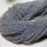 Meihan Natural Topaz 2-2.4 mm Faceted Round Sand Loose Beads