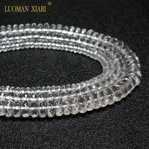 Faceted Clear Crystal Wheel Stone Beads 4*6/5*8/6*9mm