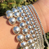 Natural Stone Bead Silver Hematite Round Faceted Beads 15'' Strands
