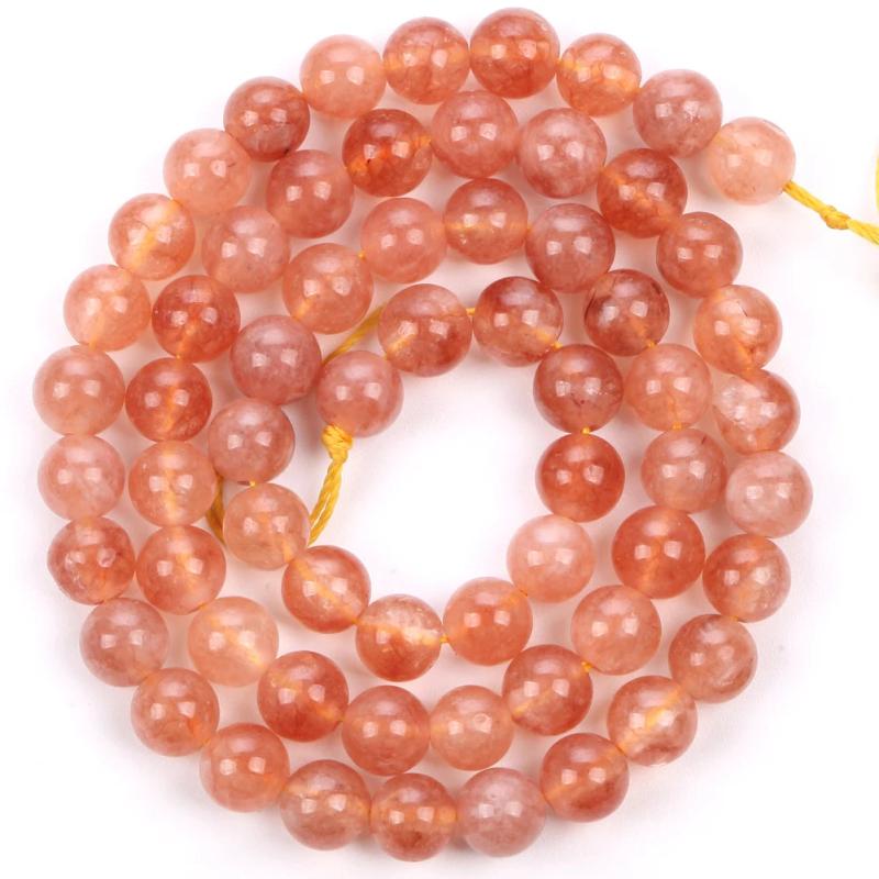 Natural Sun Beads Round Stone Beads 6/8/10 MM