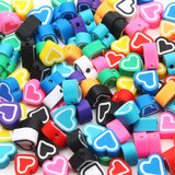 Polymer Heart Beads Flower Spacer Beads Jewelry Making DIY