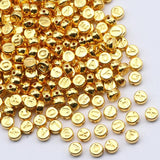 Golden Alphabet Flat Acrylic Letter Beads for Jewelry Making DIY