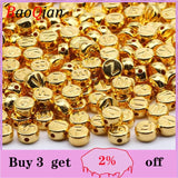 Golden Alphabet Flat Acrylic Letter Beads for Jewelry Making DIY