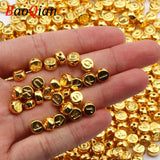 Golden Alphabet Flat Acrylic Letter Beads for Jewelry Making DIY