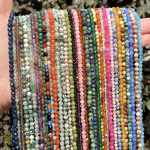 Natural Stone Faceted Crystals Beads for Jewelry Making DIY Bracelet