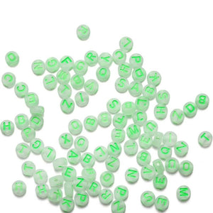 100-500Pcs 7mm Alphabet Number Beads for DIY Jewelry Making