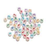 100-500Pcs 7mm Alphabet Number Beads for DIY Jewelry Making