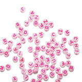 100-500Pcs 7mm Alphabet Number Beads for DIY Jewelry Making