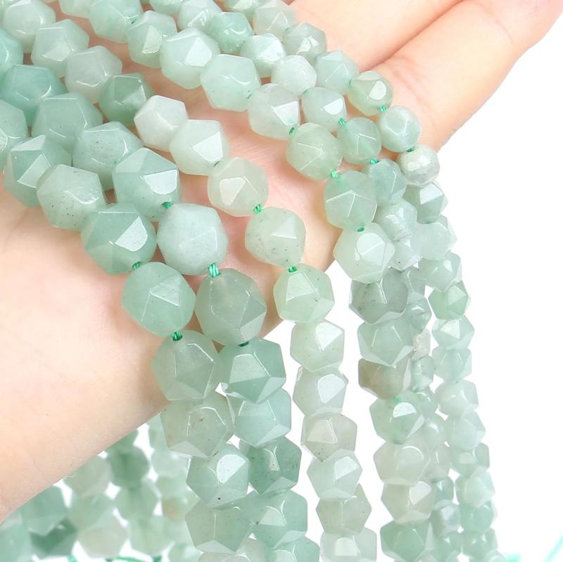 Irregular Faceted Indian Agate Beads Natural Stone for Jewelry Making DIY