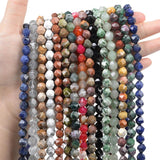 Irregular Faceted Indian Agate Beads Natural Stone for Jewelry Making DIY