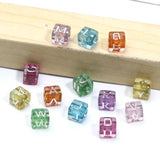 Square Mixed Alphabet Beads Spacer Acrylic Beads Jewelry Making Diy 6mm