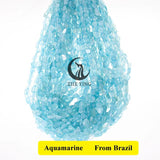 Natural Aquamarine Chips Ruby Turquoise Yellow Apatite Beads for Jewelry Making
