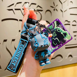Lightning Saber Bear Keychain Connect Punk Bear Doll Bag Pendant