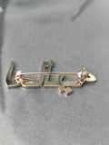 Arabic Name Brooch Stainless Steel Alphabet Jewelry