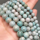 Natural Stone Amazonite Beads Round Loose Spacer Beads Jewelry Making