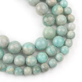 Natural Stone Amazonite Beads Round Loose Spacer Beads Jewelry Making