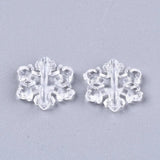 200pcs Transparent Snowflake Acrylic Beads for DIY Jewelry Making Crafts