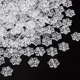 200pcs Transparent Snowflake Acrylic Beads for DIY Jewelry Making Crafts