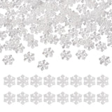 200pcs Transparent Snowflake Acrylic Beads for DIY Jewelry Making Crafts