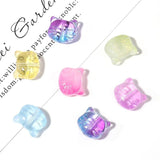 Cat Shape Lampwork Glass Spacer Beads for DIY Jewelry Making