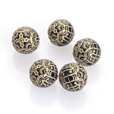 30 Pcs 14mm Antique Plating Acrylic Spacer Beads