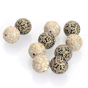 30 Pcs 14mm Antique Plating Acrylic Spacer Beads