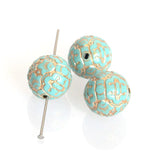 30 Pcs 14mm Antique Plating Acrylic Spacer Beads