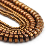 Copper Red Hematite Natural Stone Spacers Loose Beads for Jewelry Making