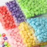 100-500pcs Mix Letter Beads Square Round Alphabet Beads Acrylic DIY Jewelry