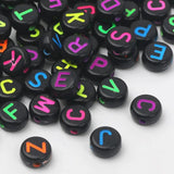 100pcs Colored Alphabet Acrylic Beads for DIY Jewelry Making